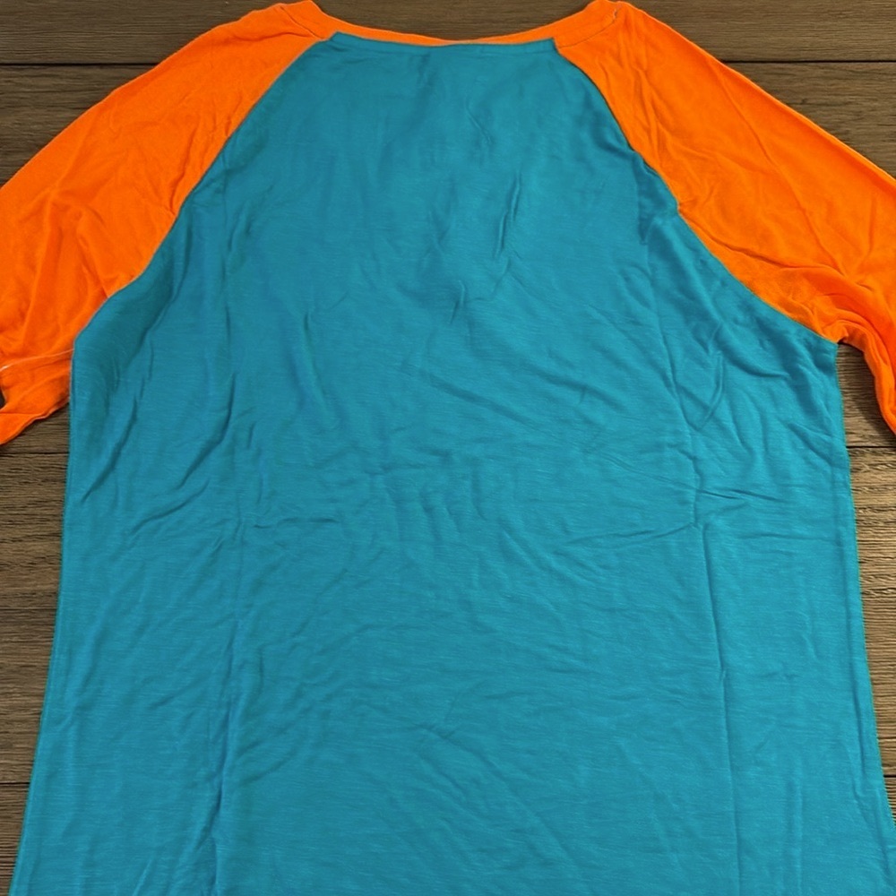 NWT [NFL] Miami Dolphins Lace-Up Long Sleeved T-Shirts, Multiple Women's Sz S-XL - Picture 11 of 12